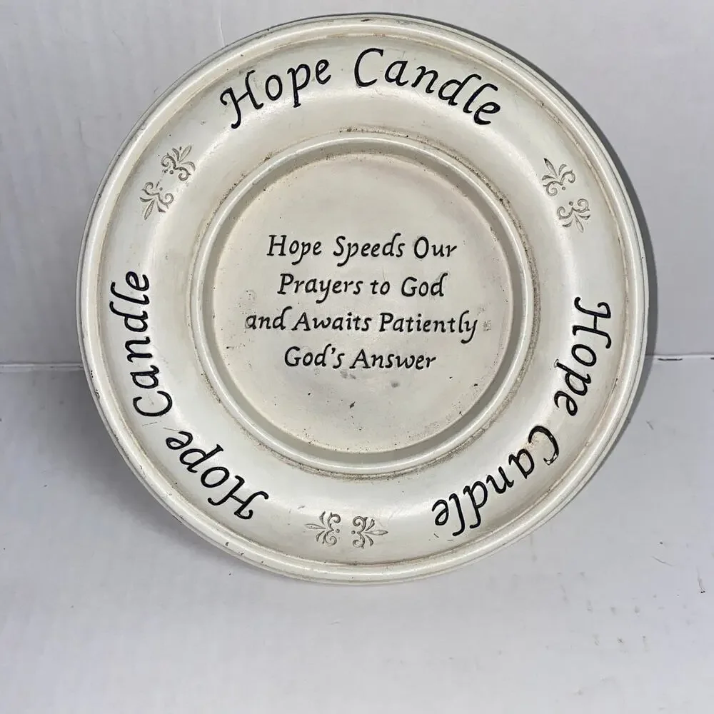 Hope Candle Base Prayers God's Answers God Religious Candle Holder / Wall Plaque